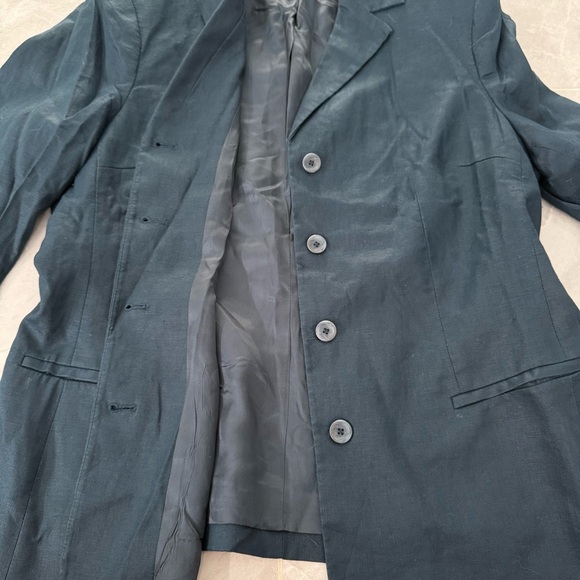 Women’s Nine West Linen Long Sleeve Button Down Blazer Jacket Size 10 - Picture 8 of 15